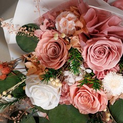 Perfectione Roses 4 Mixed Bouquet for 4 Roses, Dusty Rose 4