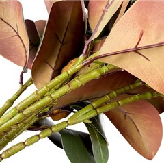 Set of 4 Magnolia Branches 32 Inch Long Artificial Magnolia with Leaves Greenery