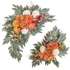 Piklado Faux Flower Swag Set Of 2 For Wedding Welcome Sign Floral Decorations