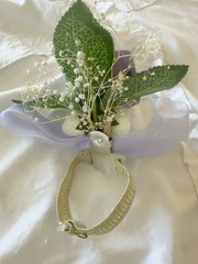 Lavender Purple Artificial Flower Wrist Corsage