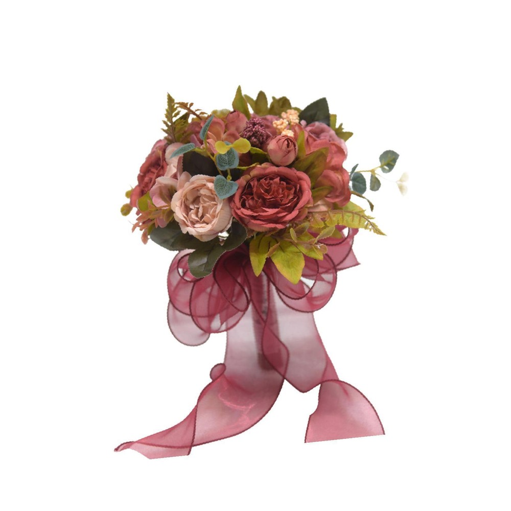 Bride Bridesmaid Wedding Bouquet,Artificial Flowers Elegant Artificial Romantic