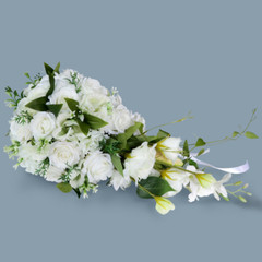 1pc Waterfall Bride Holding Flowers Wedding Photo Props Simulation Rose Bouquet