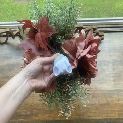Bridal Wedding Bouquet Lovely Budget Handmade Faux Florals Dusty Rose Green