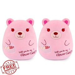 Leokawin 2 Pcs Wedding 7.8 Inch Flower Girl Teddy Bear Stuffed Animal – Will …