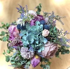 Elegant Wedding Flower Bouquets Hydrangeas, Peony, Succulent, Lavender Bundle