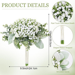 Artificial Baby’s Breath Bridesmaids Bouquets Set of 4 for Weddings