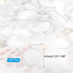 200 Pcs Silk Rose Petals, Artificial Flower Scatter Fake Rose Petals White