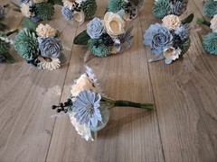 Dusty Blue Wedding Centerpieces for Jars Sage Sola Wood Flower Bouquets Shower