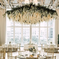 12Pcs Artificial Wisteria Flowers 3.6 Feet/Piece White Dense Artificial Fake