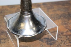 Tussie Mussie Bridal Bouquet Flower Holder Silver Metal 5.5” vintage