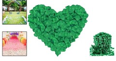 Vibrant 1000 Count Silk Rose Petals in Emerald Green for Indoor & Outdoor Events