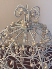 Cinderella Carriage Card Holder Wedding Centerpiece Pearl Decor 17×12 Elegant