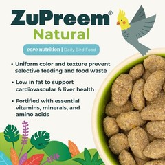 ZuPreem Natural Pellets Bird Food Medium Birds 2.5lb 2-Pack Made in USA