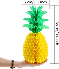 6 Pieces 14 Inch Pineapple Honeycomb Centerpieces Tissue Paper Pineapple Table H