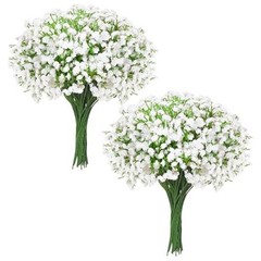 Real Touch Babys Breath Artificial Flowers Fake Flowers Baby 40 Pcs White
