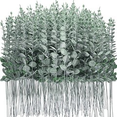 300 Dark Green Artificial Eucalyptus Leaves – Faux Greenery Eucalyptus Stems