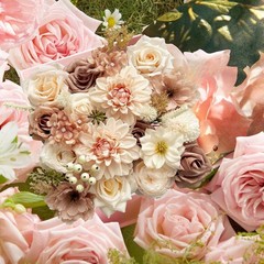 Artificial Flowers Box Set for Table Centerpieces Indoor Outdoor Ornament