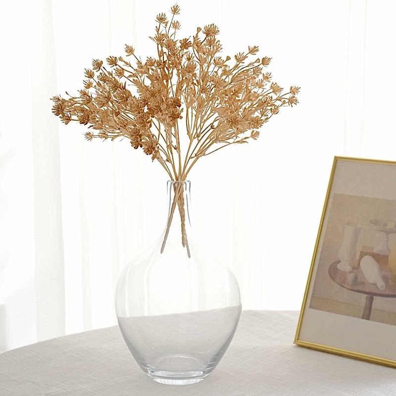 4 GOLD Metallic Artificial Baby’s Breath Flower Bouquets Party Events