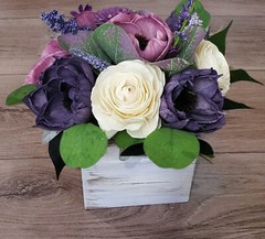 Purple White Bridal Bouquet Sola Wood Bride Wildflower Lavender Wedding Flowers
