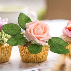 25/50Pcs Artificial Flowers Silk Roses Heads Bulk for Wedding Party Decoration