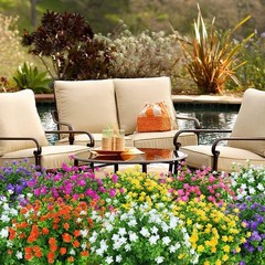 24 Bundles Outdoor Artificial Fake Flowers UV Resistant No Fade Boxwood Faux …