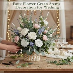 180 Pcs 10 Kinds Mixed Artificial Eucalyptus Stems Bulk Faux Greenery Dried