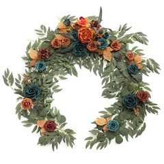 Ling’s Moment Flower Garland – 6FT Eucalyptus & Rose – Sweetheart Table Decor…