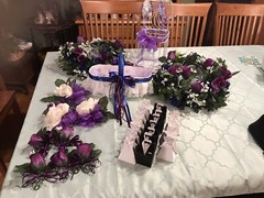 Wedding & More! Flower Basket Boutonnieres Corsages Royal Purple & Royal Blue
