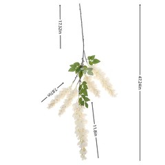 4pcs 47.2-inch Artificial Fake Wisteria Hanging Flower Garland Silk Flower Strin