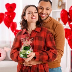 Gifts 3.86*5.91 inch, Green (Rose, Austin, Baby’s Breath, Hydrangea)