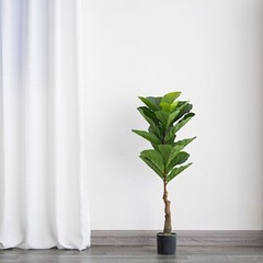2 Green 3 feet Fig Tree ARTIFICIAL PLANTS Planter Pots Party Events Supplies