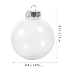 24PCS Mini Iridescent Ornaments Balls Plastic, Clear Plastic Fillable Ball