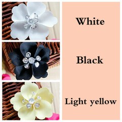 10 X 3D Artificial Flower Applique Satin Ribbon Bead Floral Petals Dress Decor