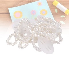 10 Pcs Pearl Wrist Corsage Bracelet Elegant White Pearl Elastic Wedding Band